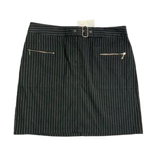 NWT LOFT Pinstripe Stretch Mini Skirt SZ 10